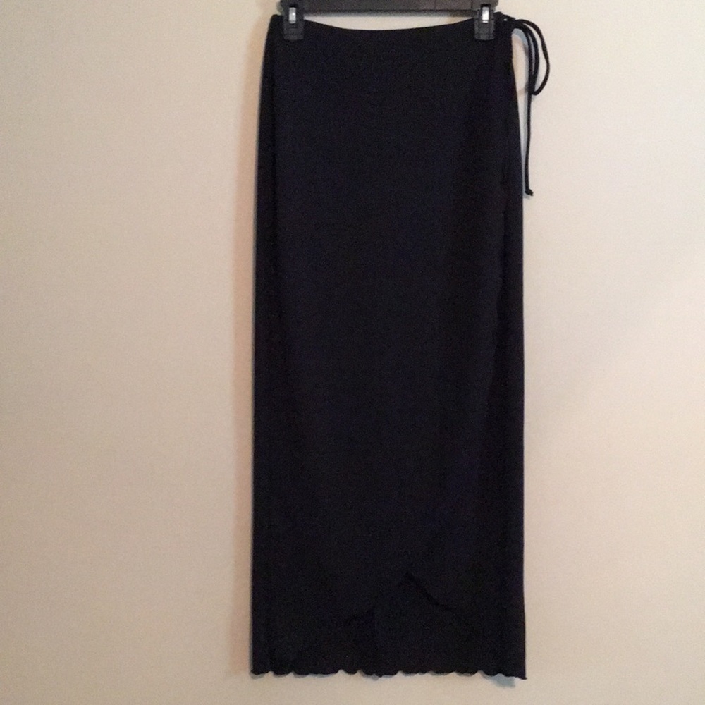 In Charge Medium Black Wrap Around Skirt